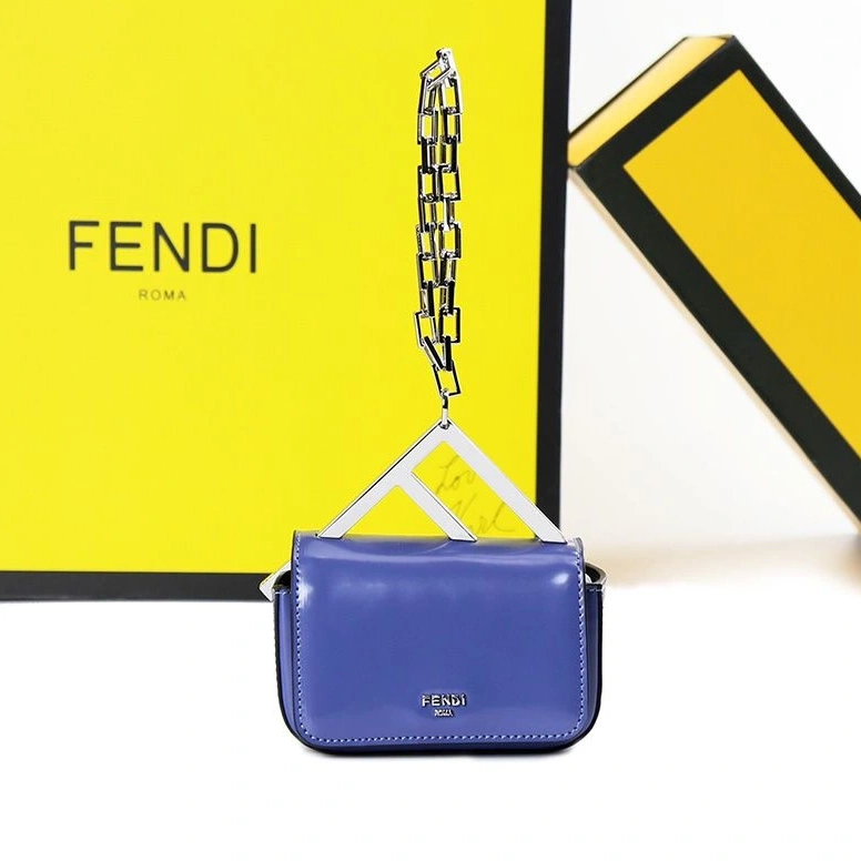 HOT Bag Nano Leather In Calf F Blue Fendi 0710